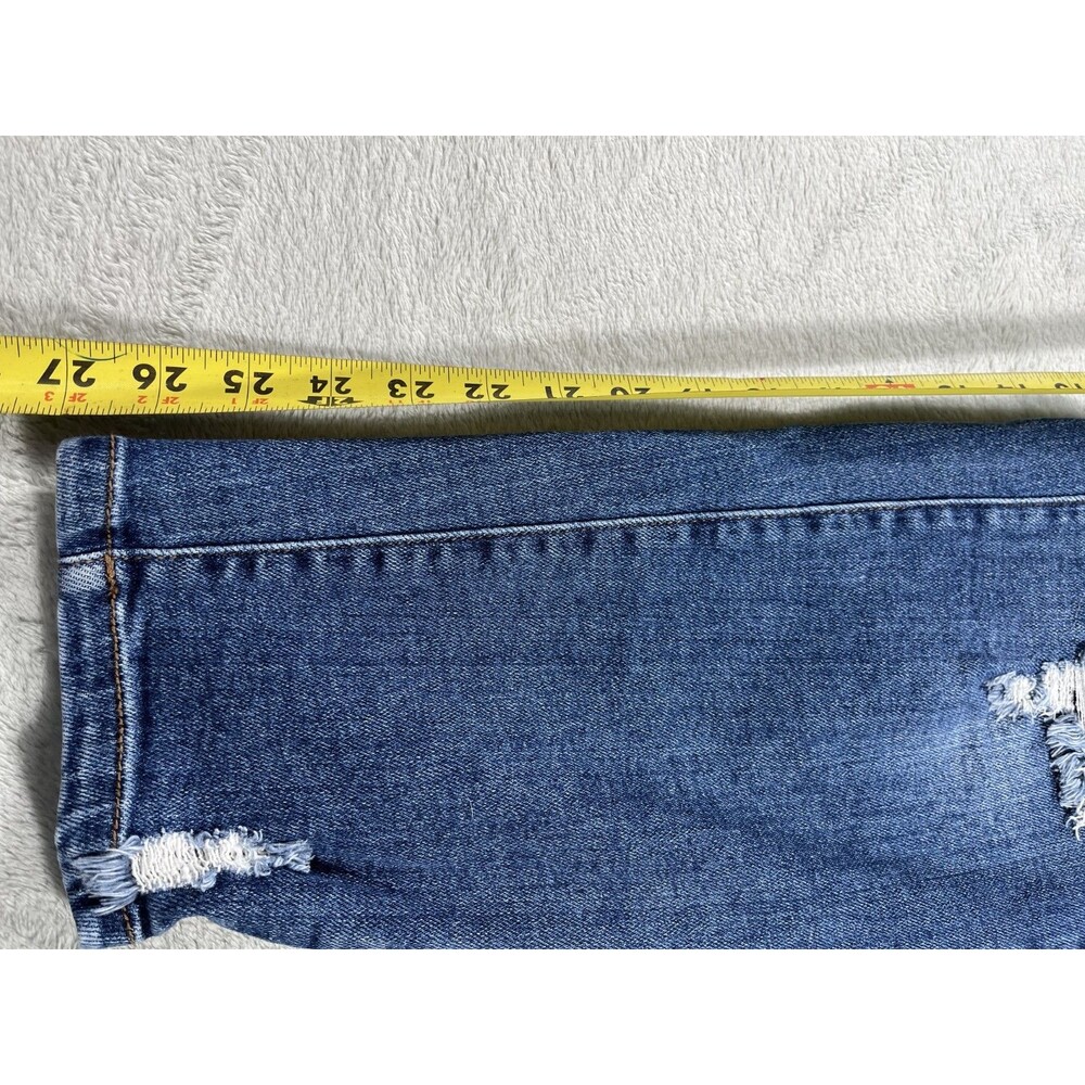 Wax Jeans Womens 13/31 Distressed Stretch Jeans Midrise 28x27 - Picture 9 of 13